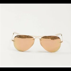 Ray-ban Pink Mirrored RB3449 Aviator Sunglasses